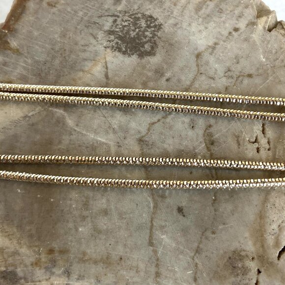 Gold Vermeil Sterling Silver 925 JCM Diamond Cut 36" Long Snake Chain Necklace - Picture 15 of 16